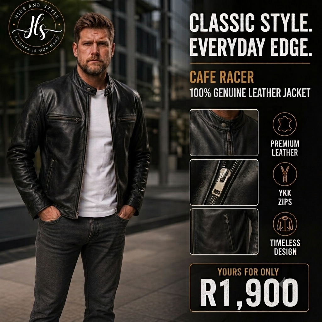 Cafe racer leather jacket 